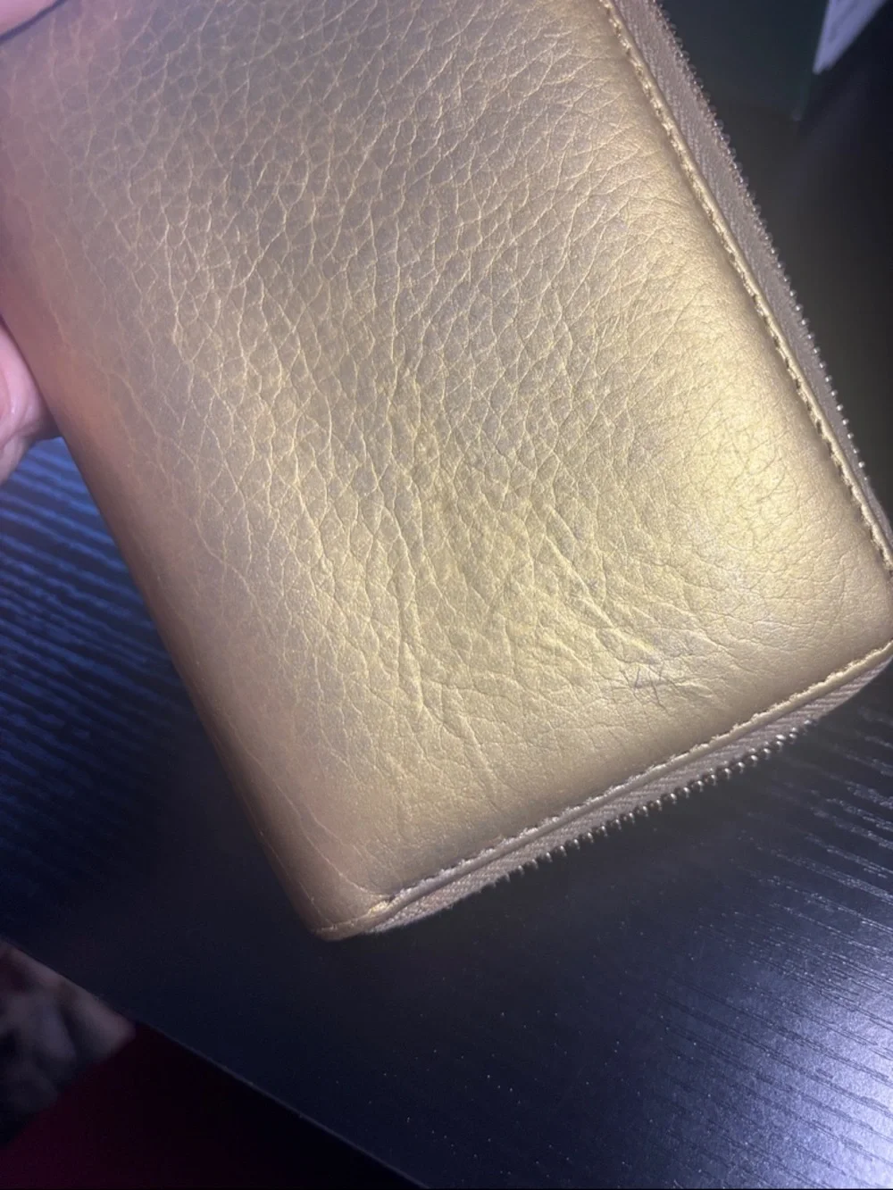 Gucci Gold Leather Zip-Around Wallet with Tassel - Picture 16 of 17